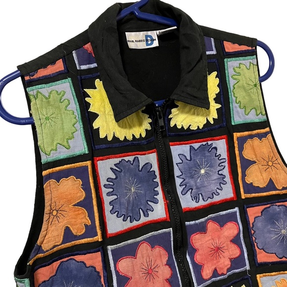 Vintage Paul Harris Design Floral Patchwork Vest - Picture 2 of 10